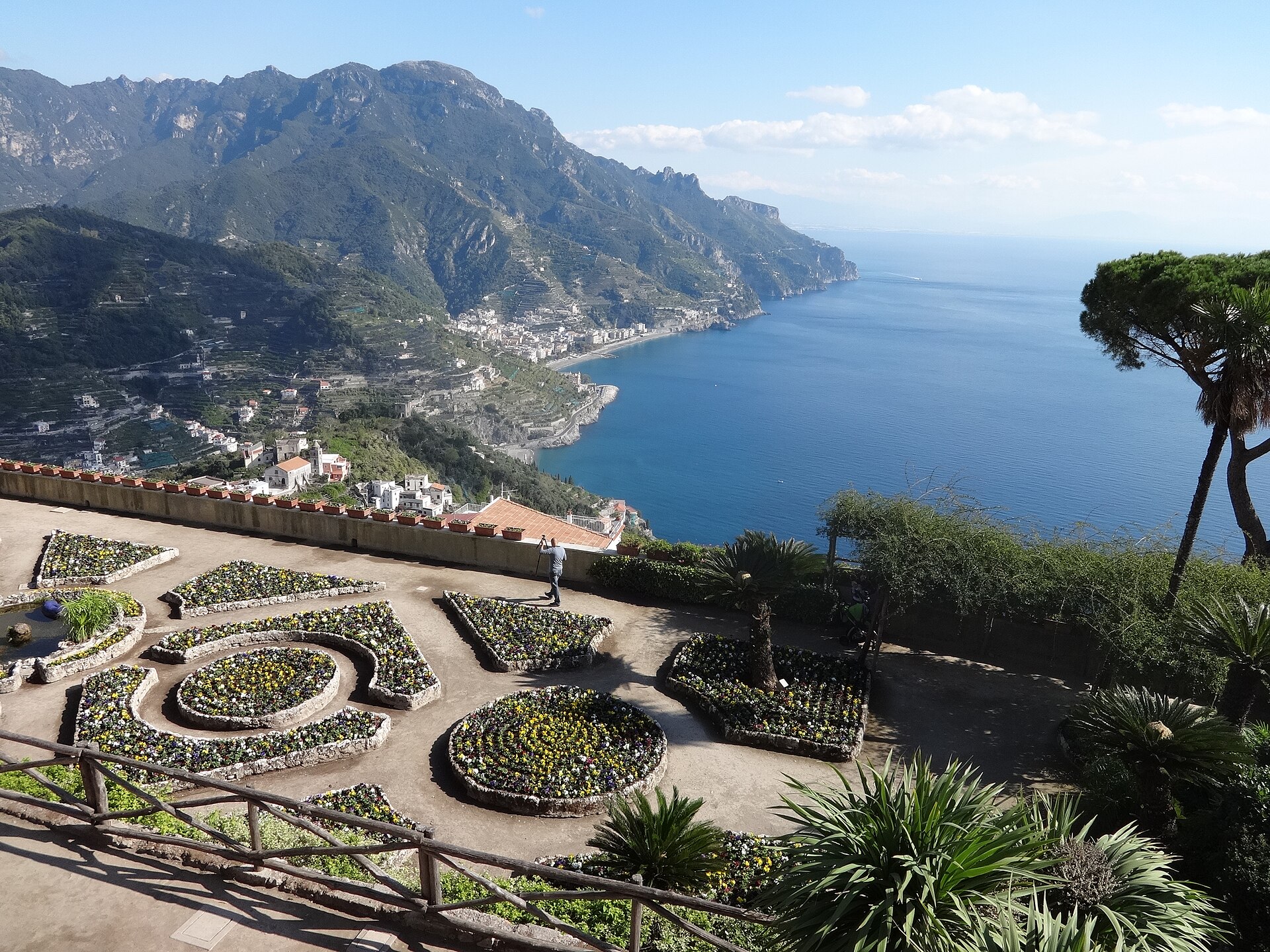 Villa Rufolo terrace at Ravello, high above the Amalfi Coast