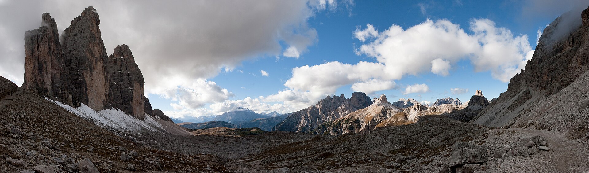 Hikers near Tre Cime di Lavaredo