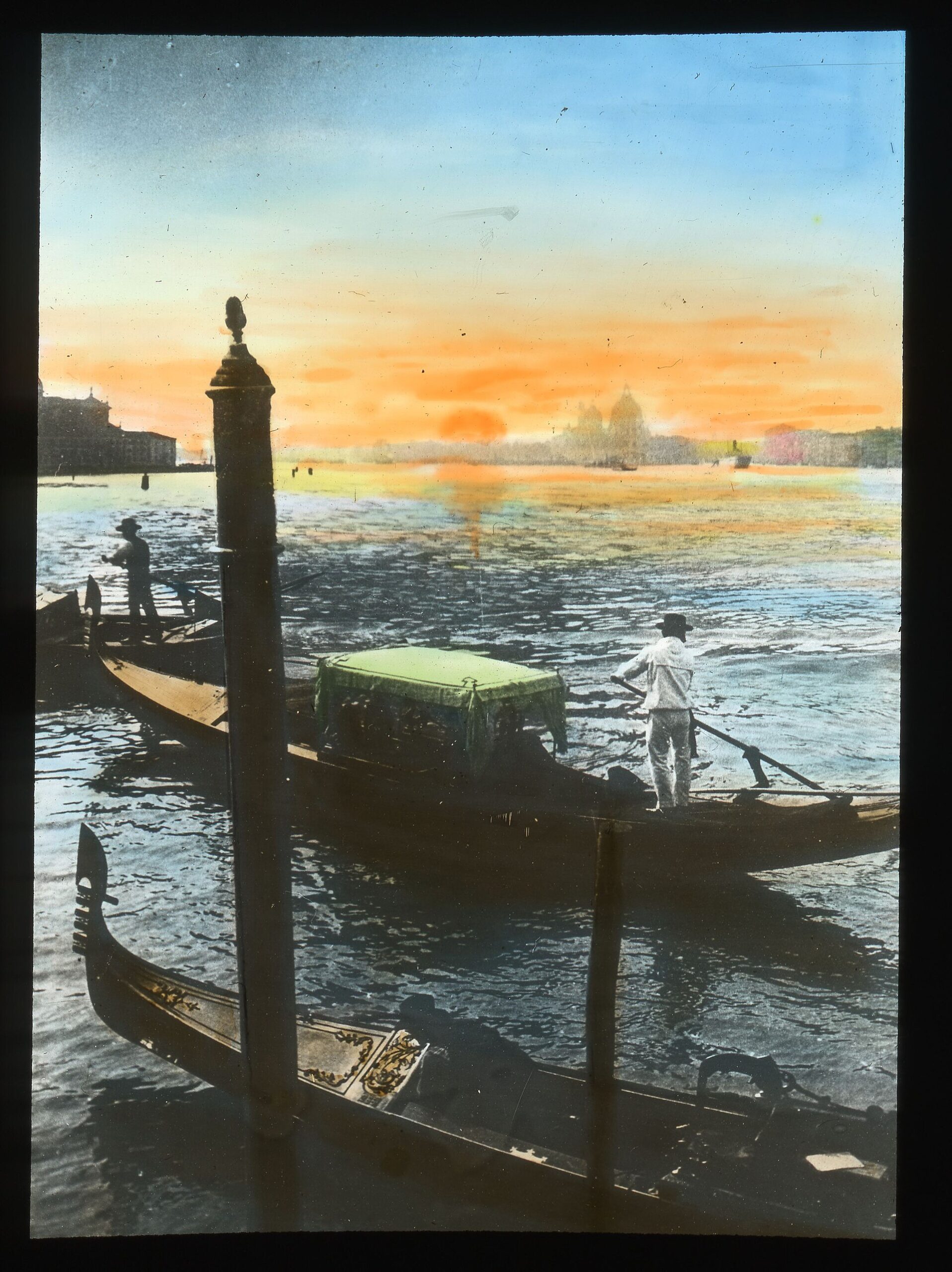 A gondola on Venice's Grand Canal at sunset — the waterborne city remains one of the most theatrical romantic settings in Italy