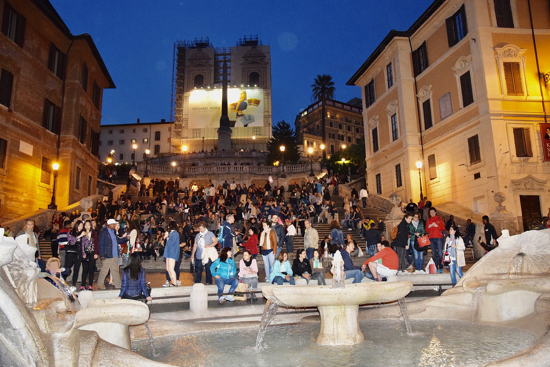 The Spanish Steps in Rome covered in azalea blooms — a classic May sight that only lasts a few weeks