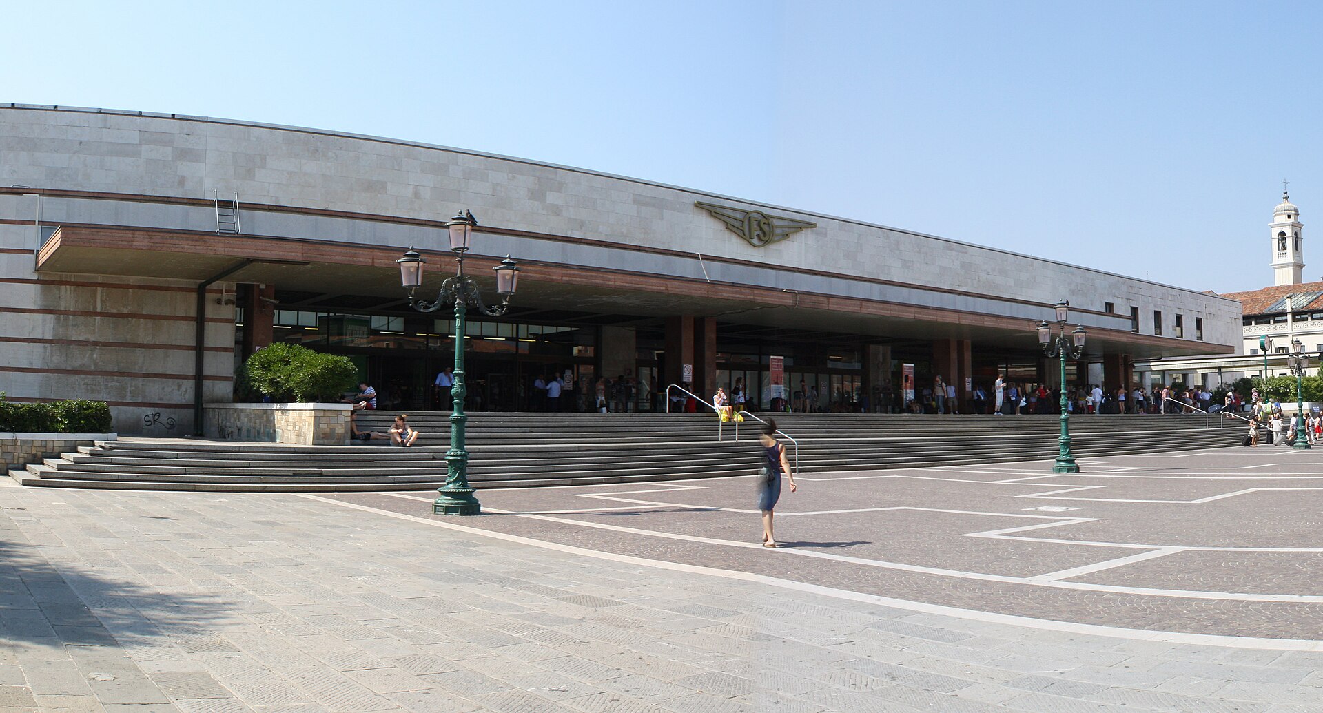 Venezia Santa Lucia station opens directly onto the Grand Canal — one of the great arrival moments in travel