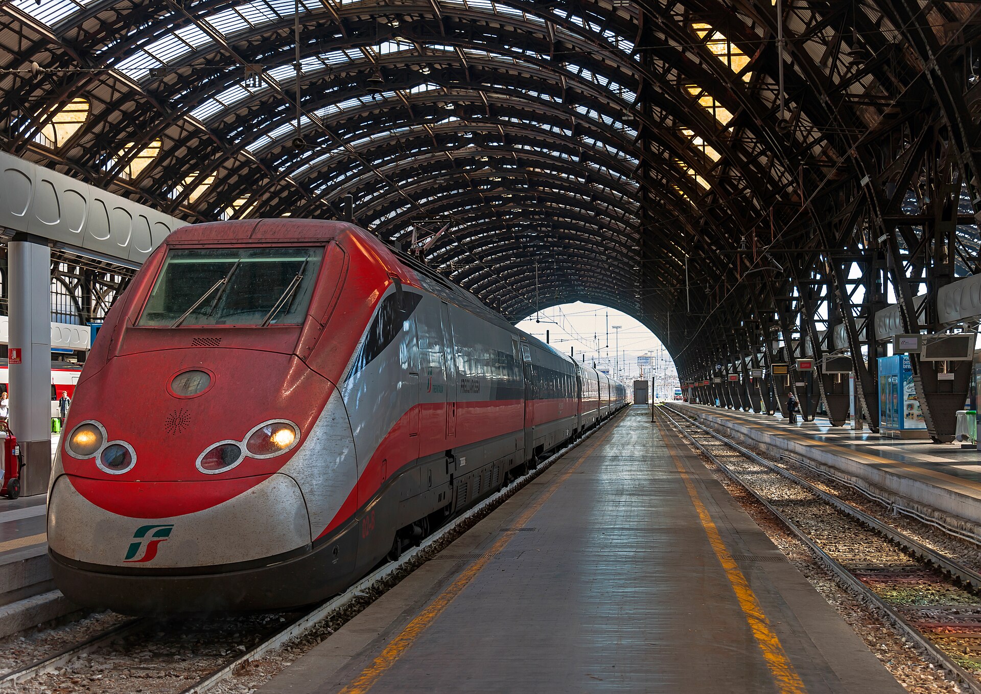 A regional Trenitalia departure board — guaranteed trains are listed by number on the operator's strike page