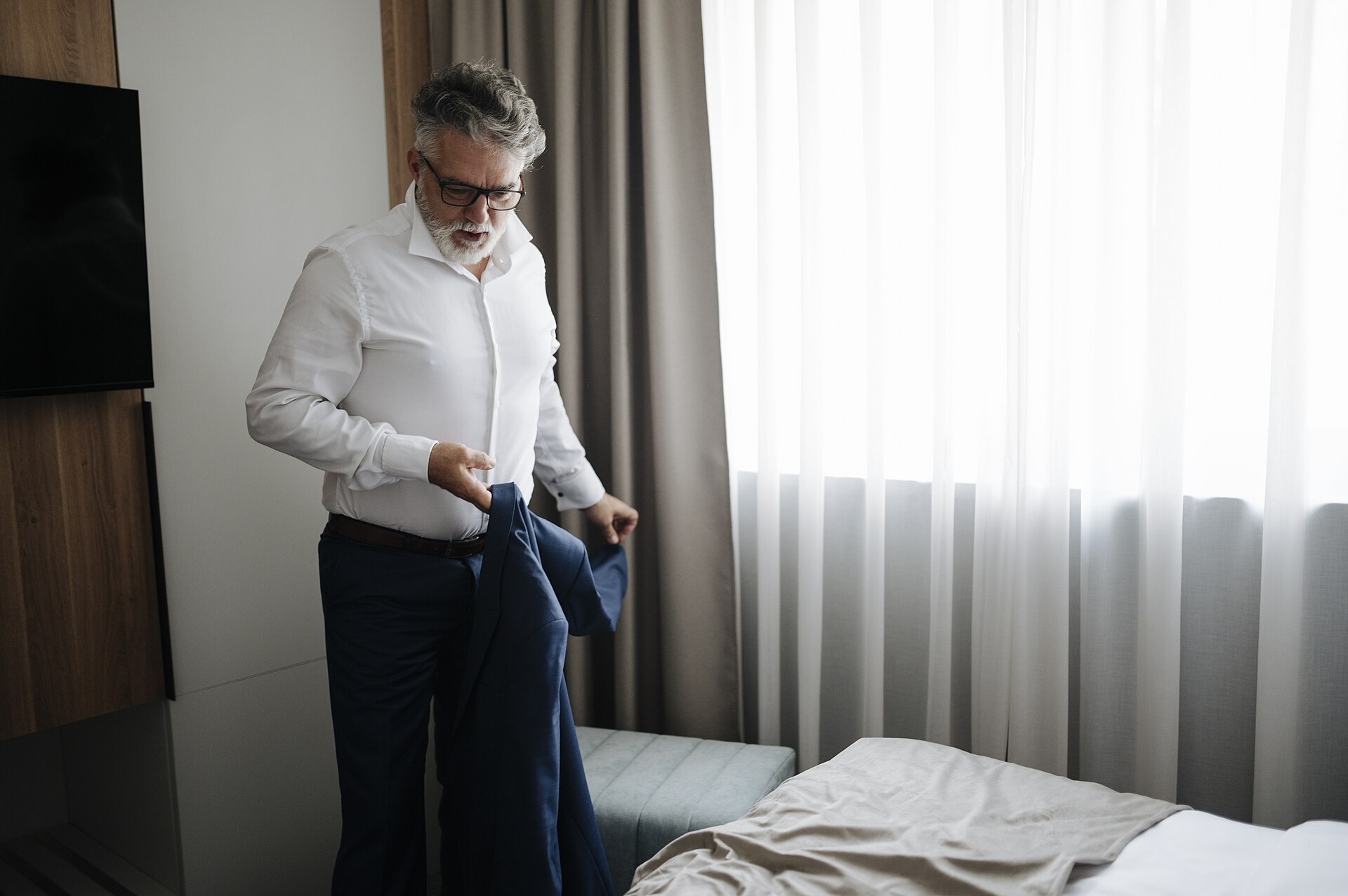 A simple hotel room