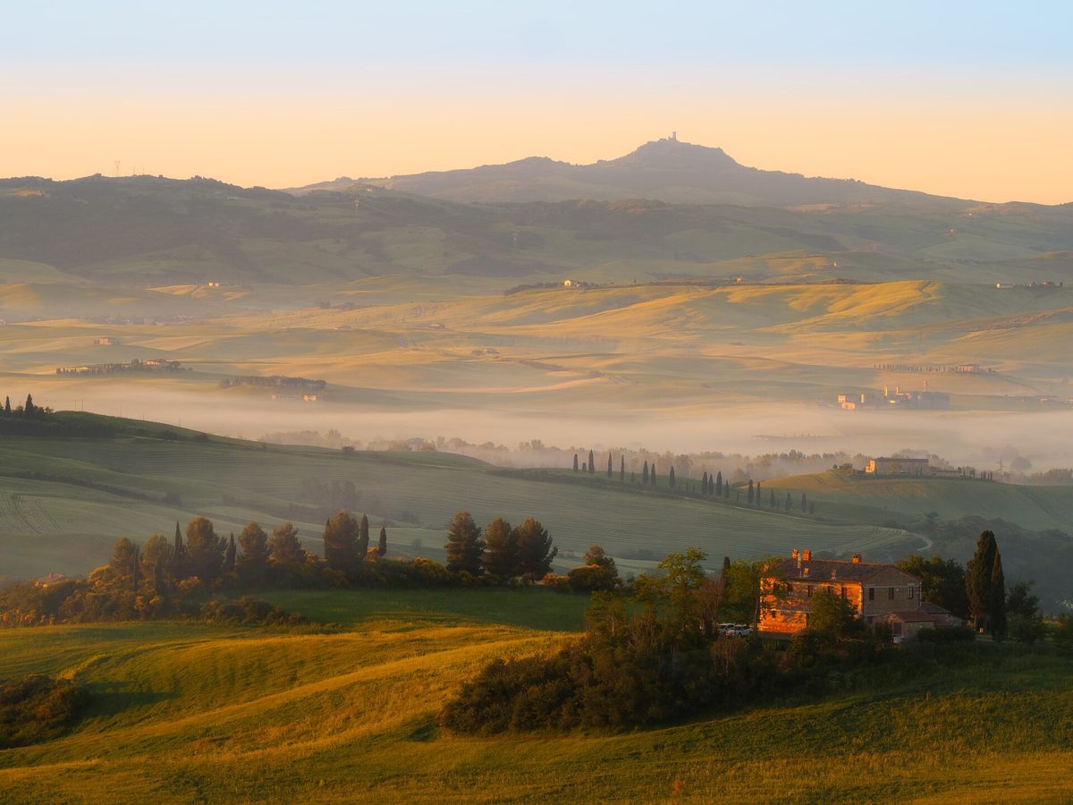 Rolling Tuscan landscape near Florence