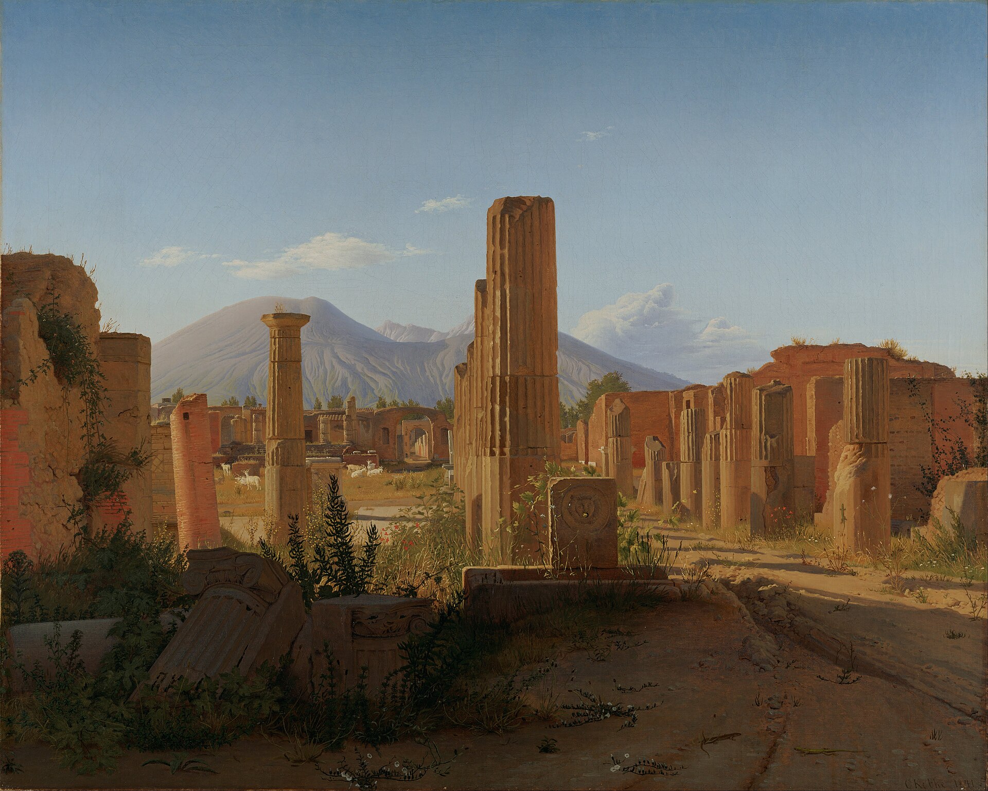 Pompeii tickets and entrance to the archaeological park with Vesuvius rising behind the Forum ruins