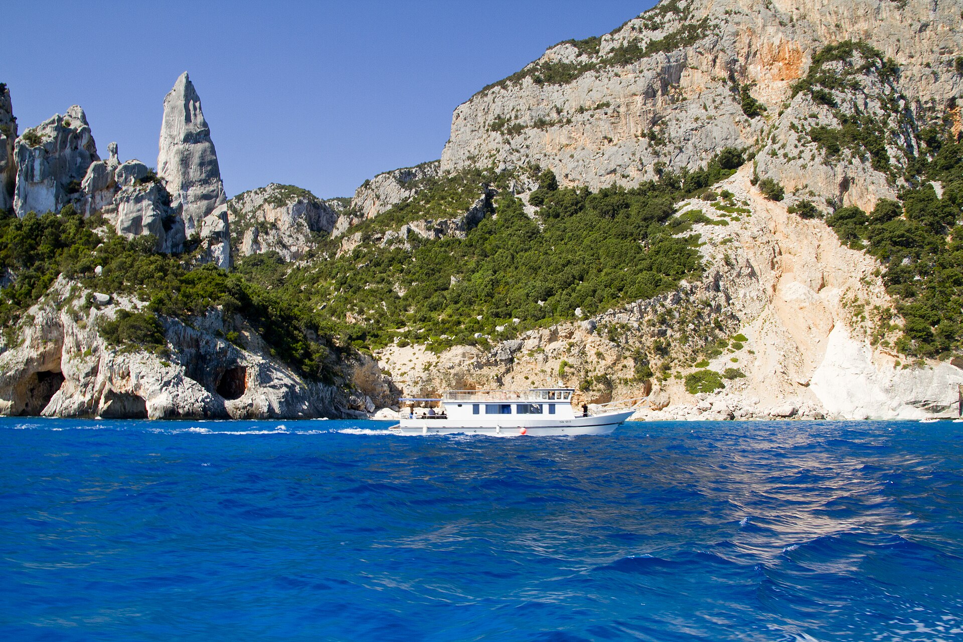Rocky Sardinian-style coastline and clear blue water
