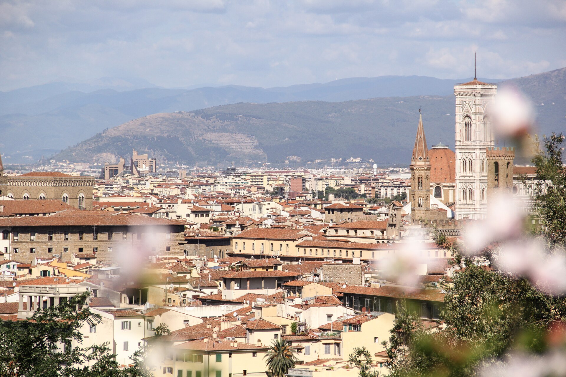 Piazzale Michelangelo at sunset—the most famous panoramic viewpoint in Florence, with the Duomo and Arno River spread below