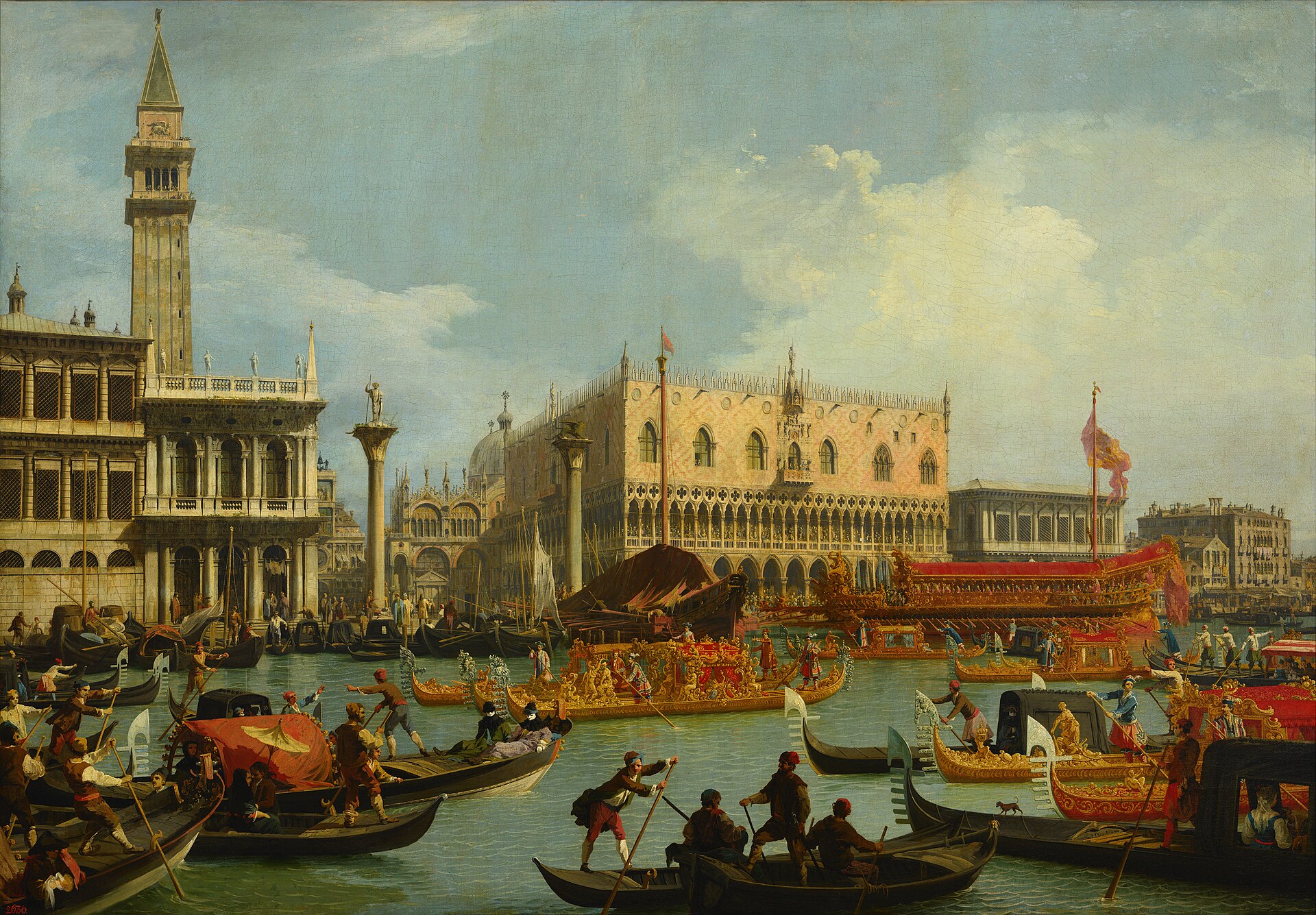 The Doge's Palace, one of the finest Venice attractions, viewed from the lagoon waterfront