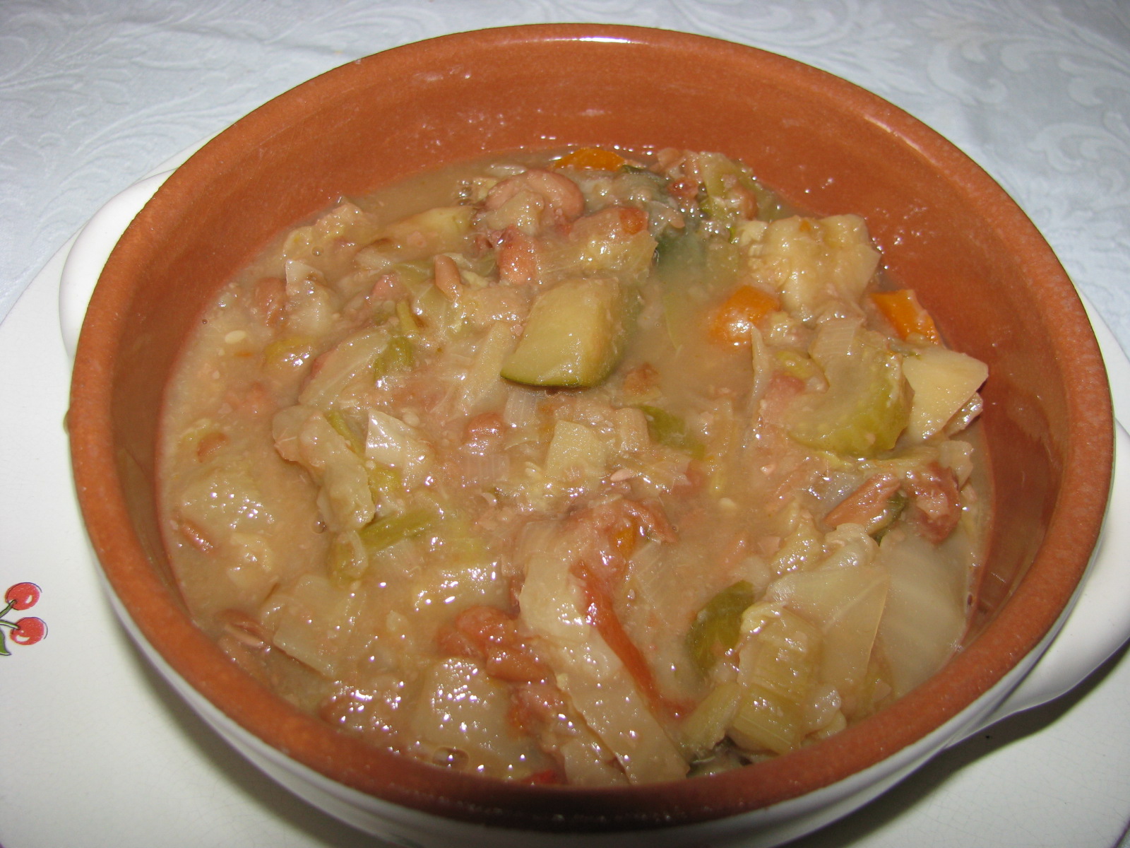 A bowl of ribollita, the thick Tuscan bread-and-bean soup that anchors any Tuscany food guide